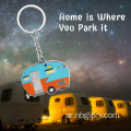 Camper Keychain Happy RV Camper Keyring RV Keychain Chieboles مجموعة مفاتيح مجموعة التخييم هدايا التخييم